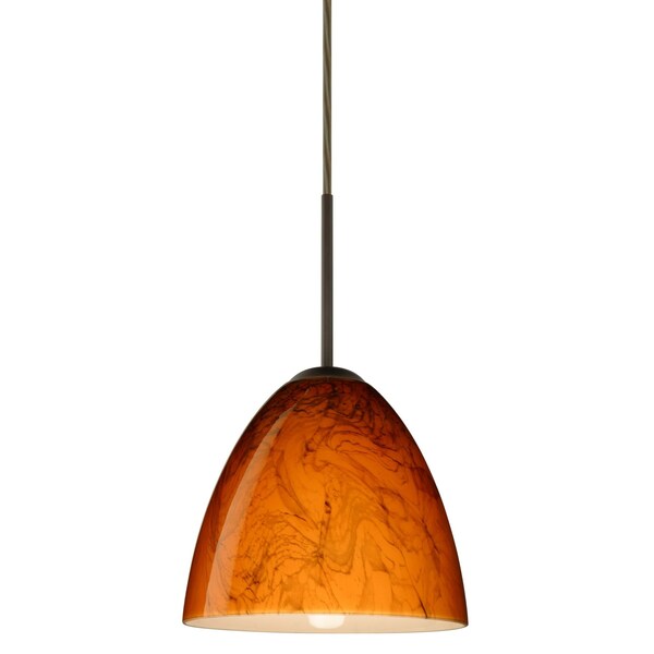 Besa Lighting Vila Cord Pendant, Habanero, Bronze Finish, 1x60W Incandescent 1JT-4470HB-BR - main
